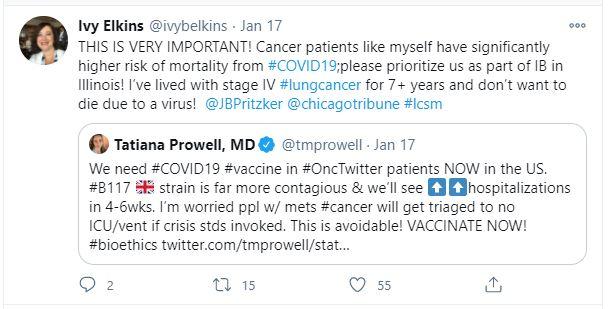 Screenshot of Ivy Elkins Tweet Screenshot of Ivy Elkins Tweet