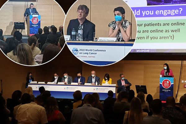 Scenes from workshops at the 2022 World Conference on Lung Cancer in Vienna. 