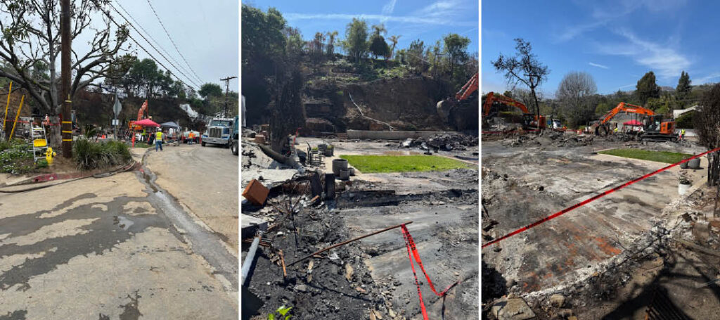 The aftermath of the Palisades Wildfire.