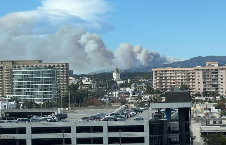 California firefighter Daiyo Ito and his mother were at Cedars-Sinai Medical Center, Los Angeles, for her treatment when they saw the Palisades fire break out.